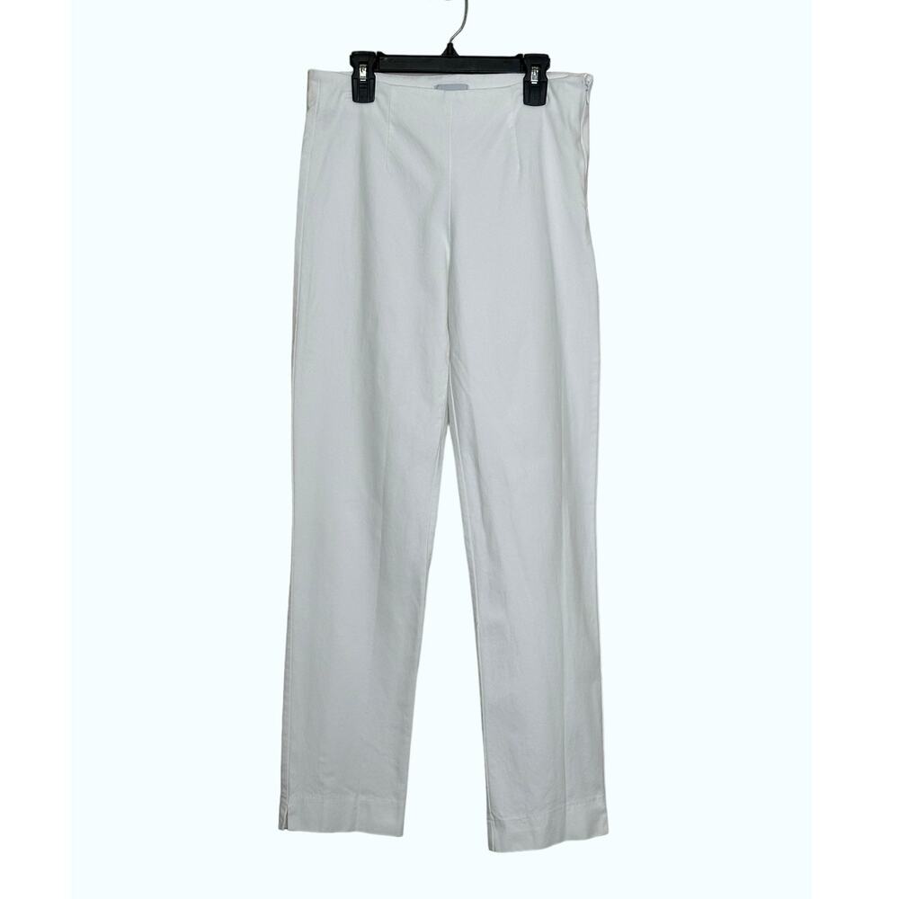 Charlotte Kellogg white straight legs flat front pants size 10